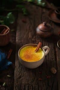Hot milk with Turmeric and cinnamon