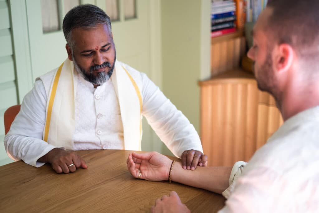 Harsha Raju Feeling Pulse of a Patient